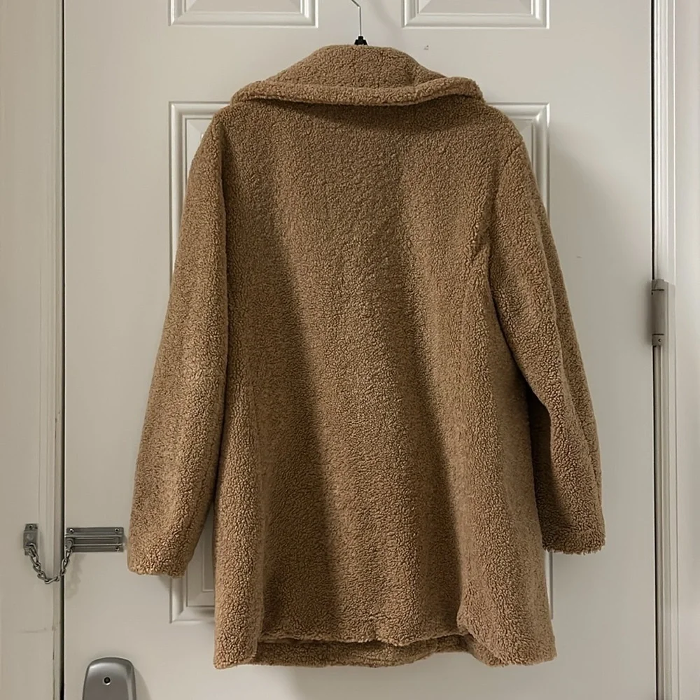 Kensie Tan Teddy/Sherpa Coat SZ L